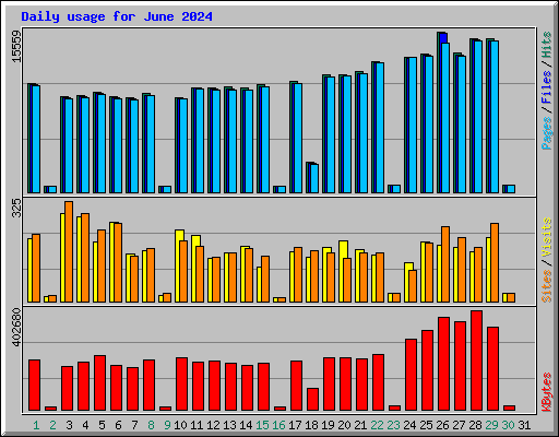 Daily usage for June 2024