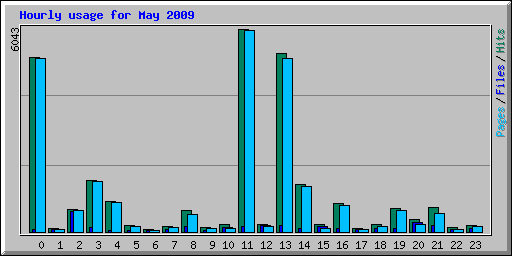 Hourly usage for May 2009