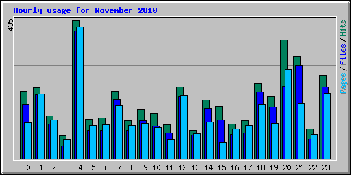 Hourly usage for November 2010