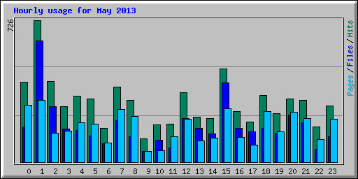 Hourly usage for May 2013