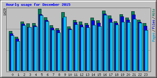 Hourly usage for December 2015