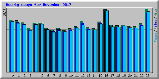 Hourly usage for November 2017