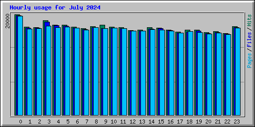 Hourly usage for July 2024