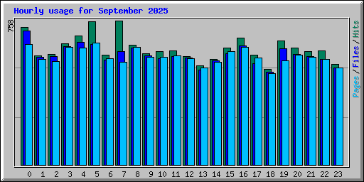 Hourly usage for September 2025