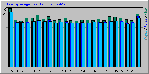 Hourly usage for October 2025