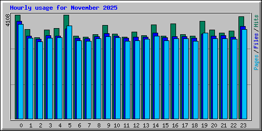 Hourly usage for November 2025