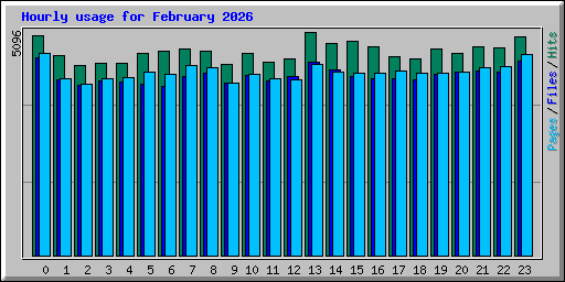 Hourly usage for February 2026